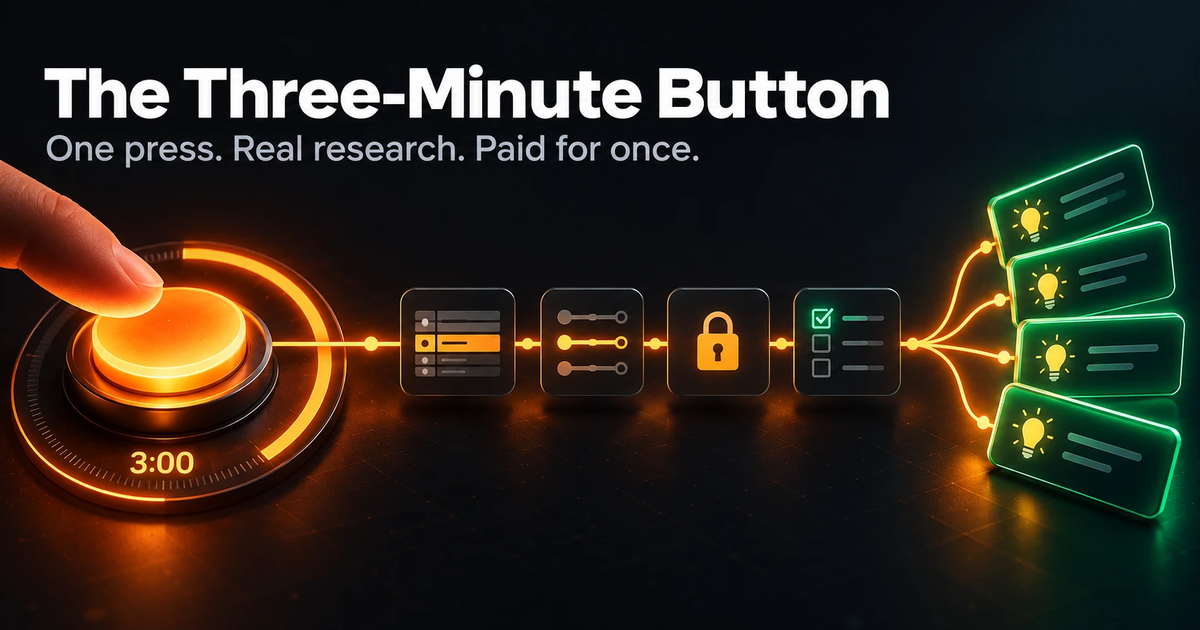 The three-minute button
